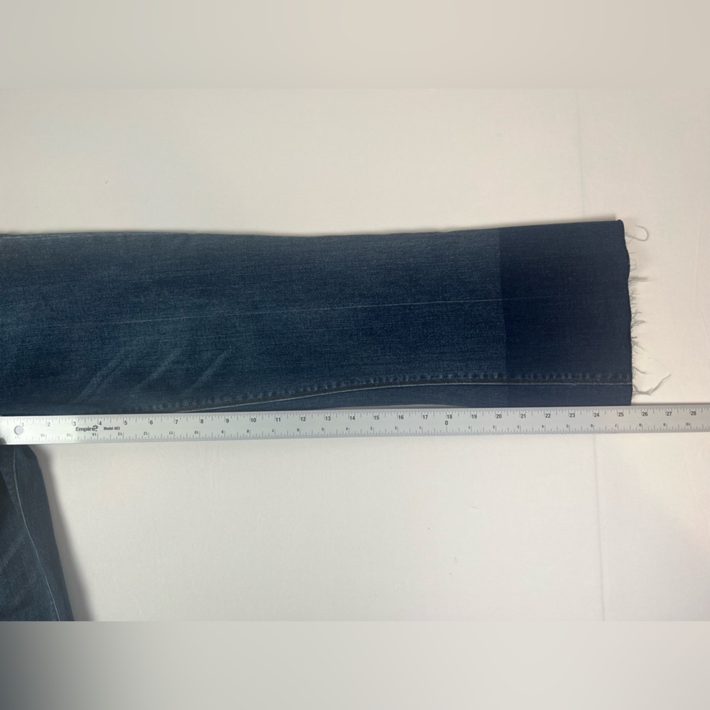 SPANX women's cropped stretch flare pull‎ on denim raw hem Size Small - Picture 10 of 12